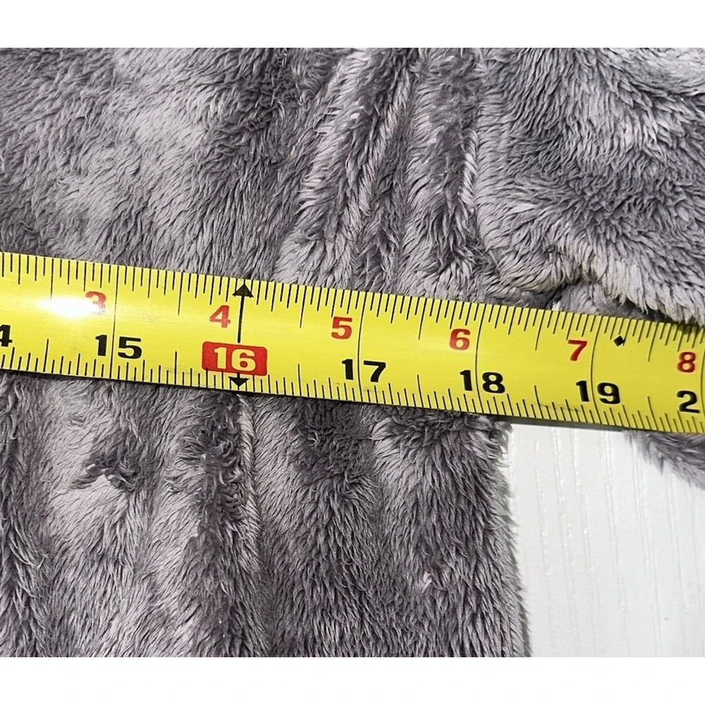 The North Face Girl's L 14/16‎ Oso Hoodie Fleece Gray Pink Full Zip Lined Teddy